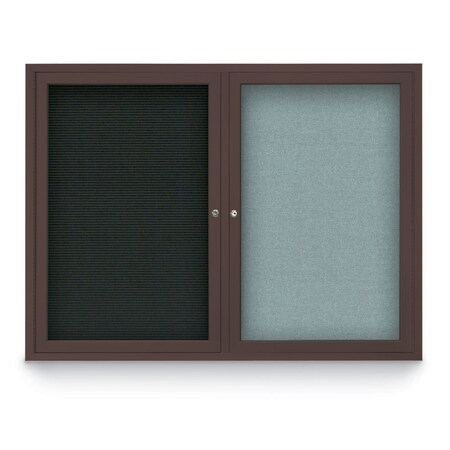 United Visual Products Corkboard, Amethyst /Bronze, 24" x 36" UV415I-BRONZE-AMETHY